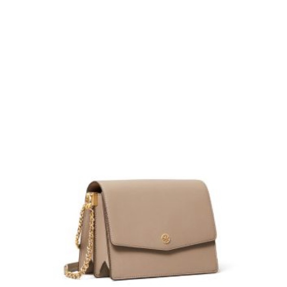 Tory Burch Robinson Convertible Elegant Tan Shoulder Crossbody Bag